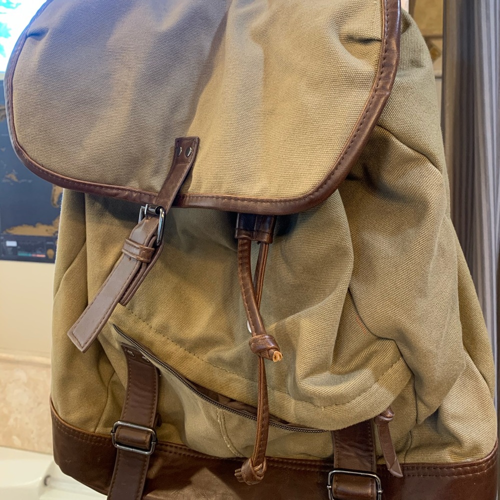Vintage style backpack.